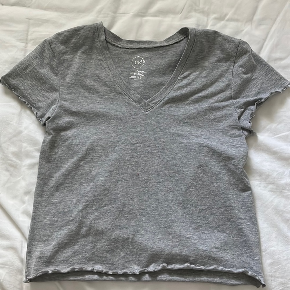 Gray Crop T-shirt